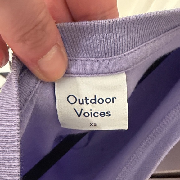 Outdoor Voices Lavender Long-Sleeve Crewneck Top - Picture 3 of 3